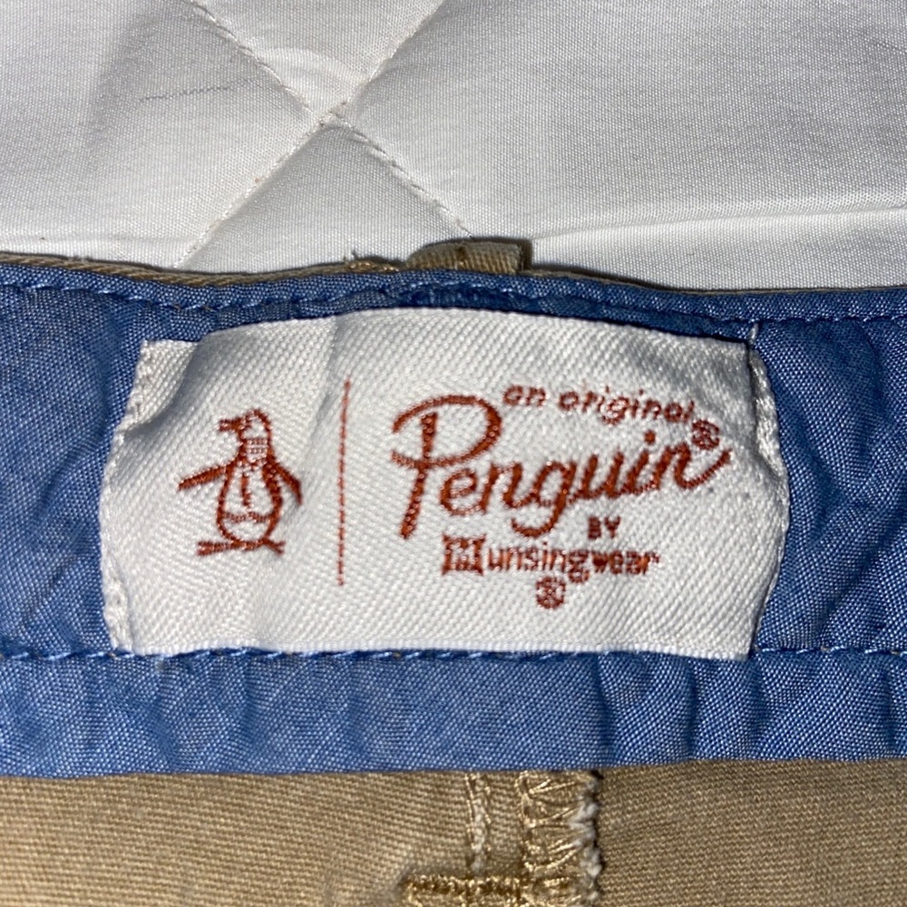 Penguin brand khaki shorts. Flat front. Size 38. Worn once. EUC - Picture 2 of 3